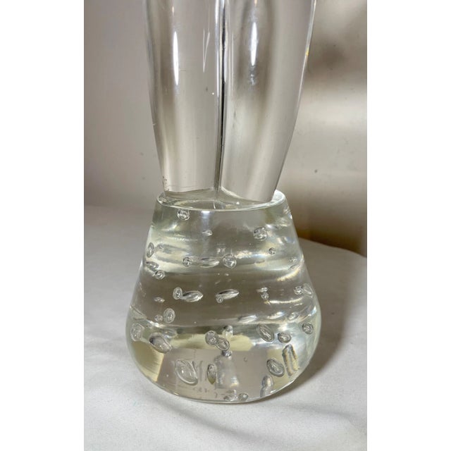Glass 1990s Large Luigi Moro Hand Blown Clear Glass Nude Man Torso Bust Sculpture Statue Art For Sale - Image 7 of 15