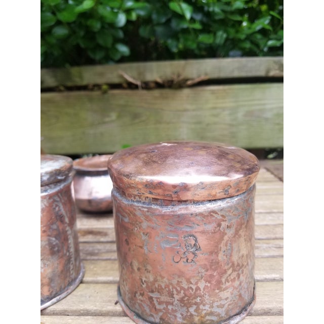 Metal Antique Copper Pakistani Spice or Pan Presentation Box For Sale - Image 7 of 13