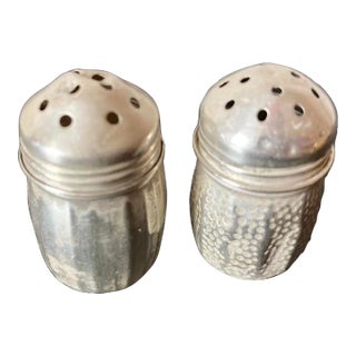 Vintage Sterling Silver Salt & Pepper Shakers - a Pair For Sale