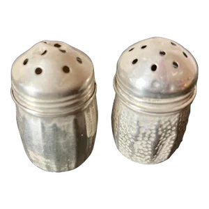 Vintage Sterling Silver Salt & Pepper Shakers - a Pair
