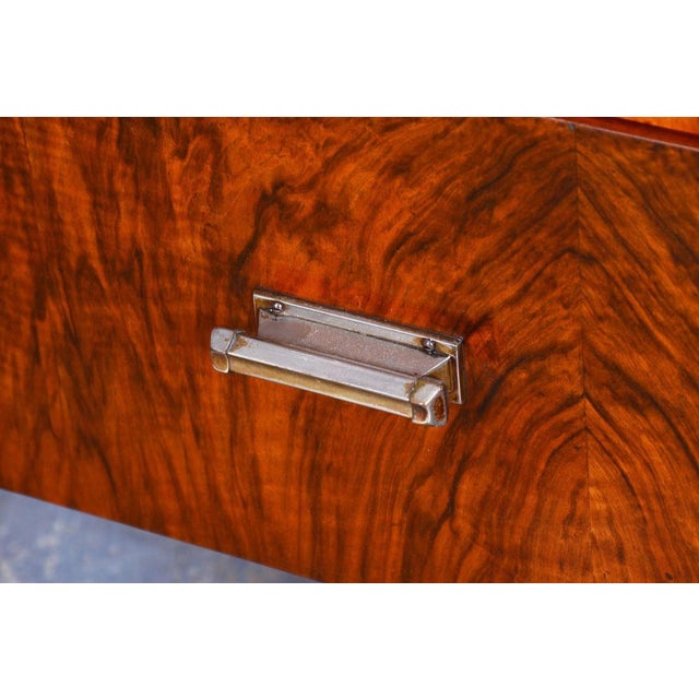 Glass Art Deco Walnut and Glass Display Cabinet, Former Czechoslovakia, 1920s For Sale - Image 7 of 17