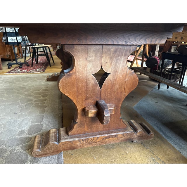 Wood French Monastery Style Wood Dining Table, 1900s For Sale - Image 7 of 11