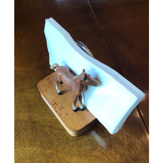 1960s Vintage Horse/Stirrup Napkin/ Letter Holder For Sale In Chicago - Image 6 of 7