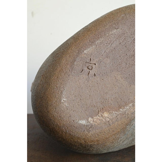 Contemporary Japanese Ceramic Vase / Sculptural Twisted Form / Abstract /Po391 For Sale - Image 14 of 17