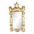 Vintage Italian Gold Gilt Pagoda Carved Wood Chinoiserie / Chinese Chippendale Wall Mirror For Sale