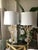 Plastic Late 20th Century Smoked Lucite Faux Bois Lamps With Silk Drum Shades - a Pair For Sale - Image 7 of 7