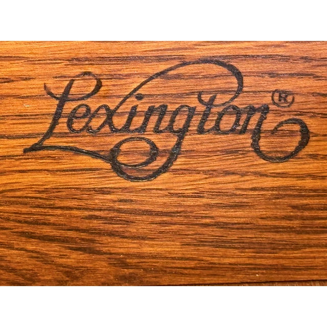 Pair of Vintage Lexington Bob Timberlake Solid Cherry Two-Drawer End Tables / Side Tables - 26"w X 17"d X 25"h For Sale - Image 6 of 18
