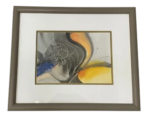 Suzana Mattos (Brazil, 20th C.) "Moth" Original Watercolor C.1980s
