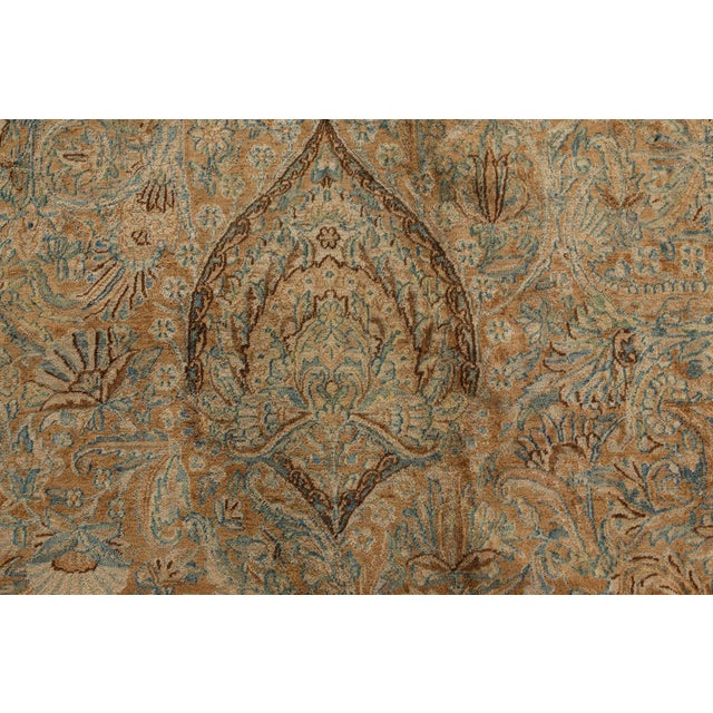 Authentic Persian Kirman Handmade Wool Rug For Sale In New York - Image 6 of 10