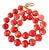 Coral Beaded Necklace With Gold Toe Clasp Designed by Matthew Izzo For Sale
