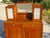 Wood Vintage Oak Buffet with Sentry Boxes and Mirror For Sale - Image 7 of 18