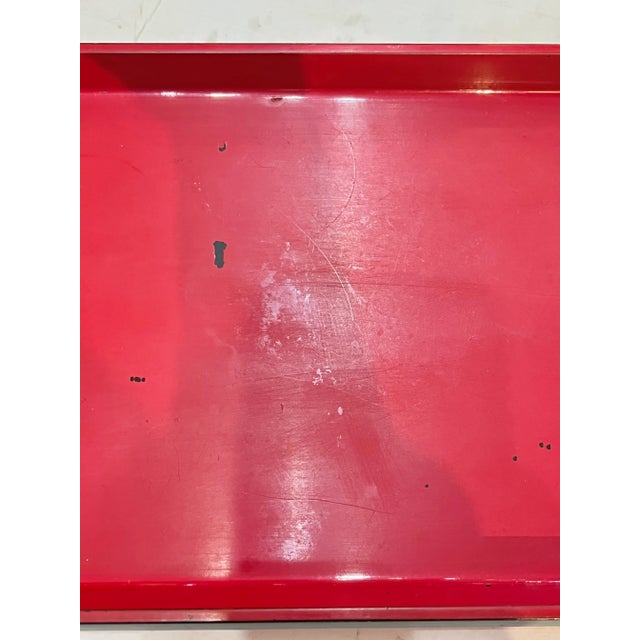 Pair Chinese Red Lacquer Rectangular Shape Trays For Sale - Image 14 of 15