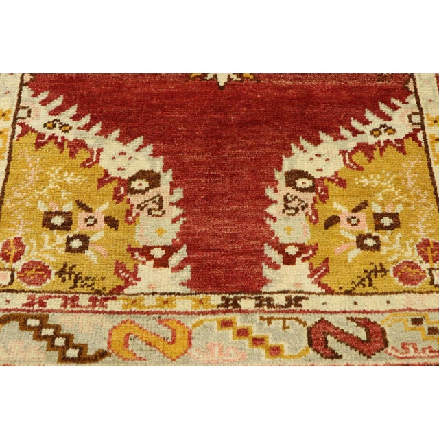 Vintage Turkish Oushak Rug - 03'05 X 06'09 For Sale - Image 4 of 8