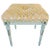 Pair of mid-20th century French Neoclassical / Louis XVI style stools features tapered, fluted legs and square frames...