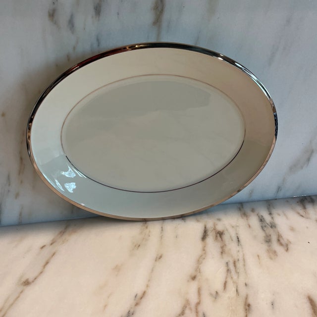 Contemporary Early 21st Century Lenox Oval Serving Platter For Sale - Image 3 of 4