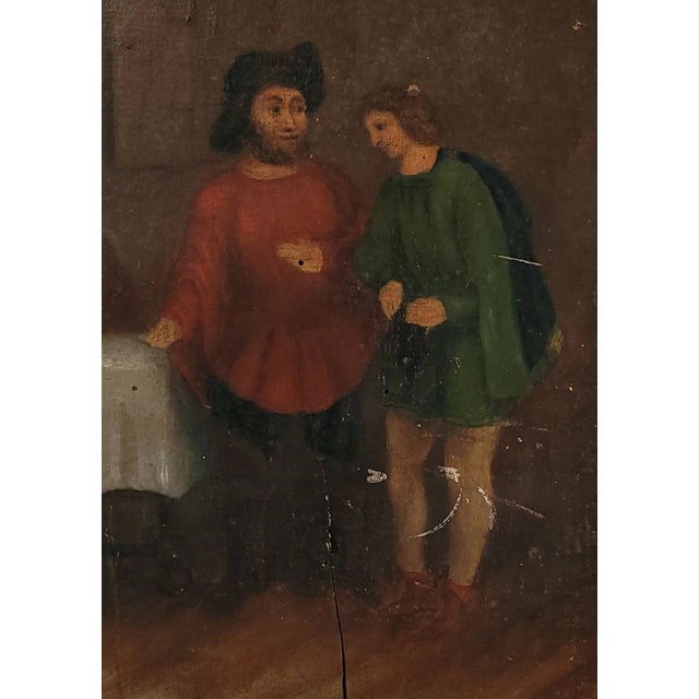 Oil on Board Rustic Genre Scene, Holland, 18th Century For Sale - Image 4 of 6