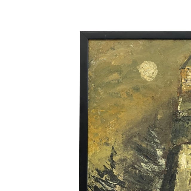 Vintage Signed Lighthouse Landscape Painting by Betty, Coastal Scene, Framed Original. For Sale - Image 4 of 10
