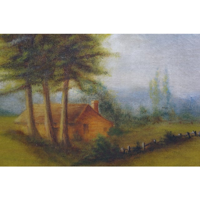 1916 Antique William Fitzmaurice Farm Sheep Pastoral Landscape Oil Painting For Sale - Image 6 of 12