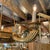 Mid-Century Modern Large 40" Custom Italian Carved Wood and Gold Leaf Chandelier Pair For Sale - Image 3 of 6