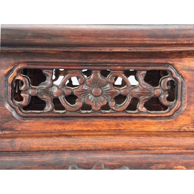 Chinese Pedestal or Plant Stand, Carved Hardwood, China, 20th C. For Sale - Image 12 of 14