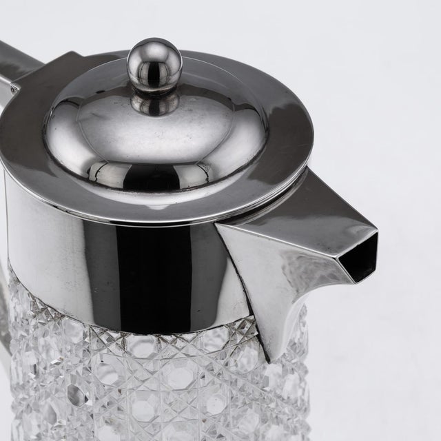 Antique Victorian Silver and Cut Glass Claret Jug, 1896 For Sale - Image 10 of 18