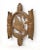 Reclaimed bronze piece with ornate details featuring a swan in the center. The sides are shaped to hold poles with...