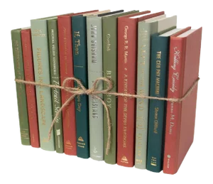 Decorative Books - Autumn Pine Book Bundle - 1 Foot of Green and Red Books