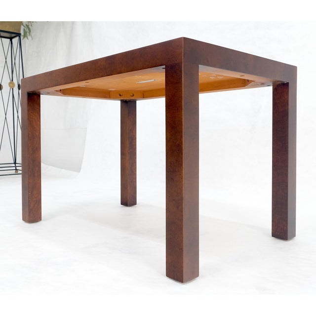 Directional c1970s Mid Century Modern Side End 20x30 Rectangle Burl End Table For Sale - Image 11 of 12