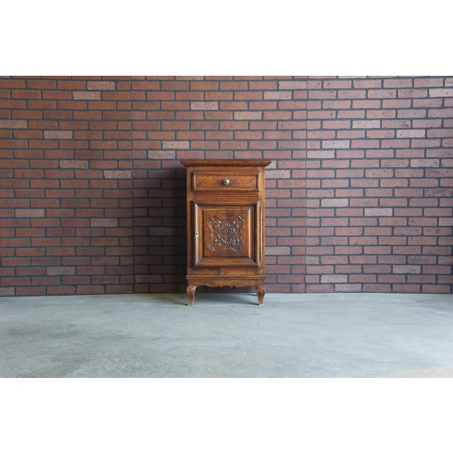 Antique French Louis XV Style Carved Oak Cabinet For Sale - Image 6 of 6