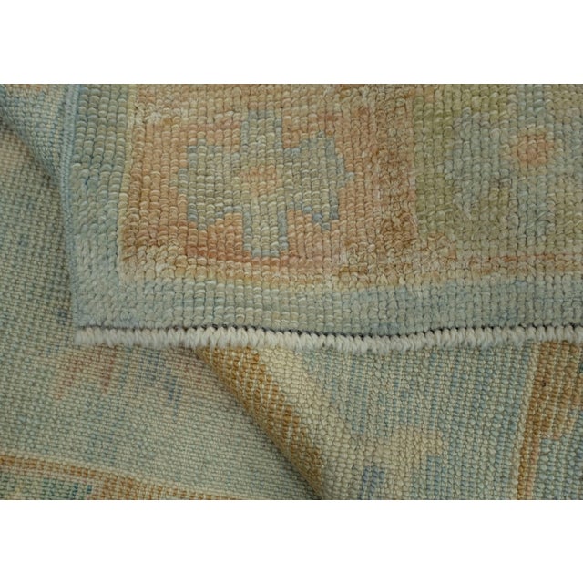 Textile Turkish Oushak Rug 3'10" x 9'5" #18041 For Sale - Image 7 of 8