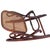 Wood Antique Vienna Secession Bent Oak & Caine Rocking Foot Stool W/ Braces Attributed to Thonet No.7001 For Sale - Image 7 of 7