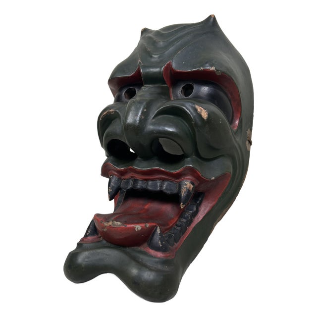 Antique Japanese Noh Theater Mask For Sale