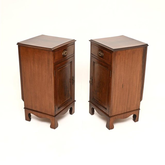 Antique Edwardian Bedside Tables, 1900, Set of 2 For Sale - Image 4 of 11