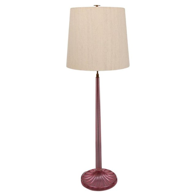 Pink Art Glass Floor Lamp by Barovier E Toso, Italy, 1956 For Sale - Image 14 of 14