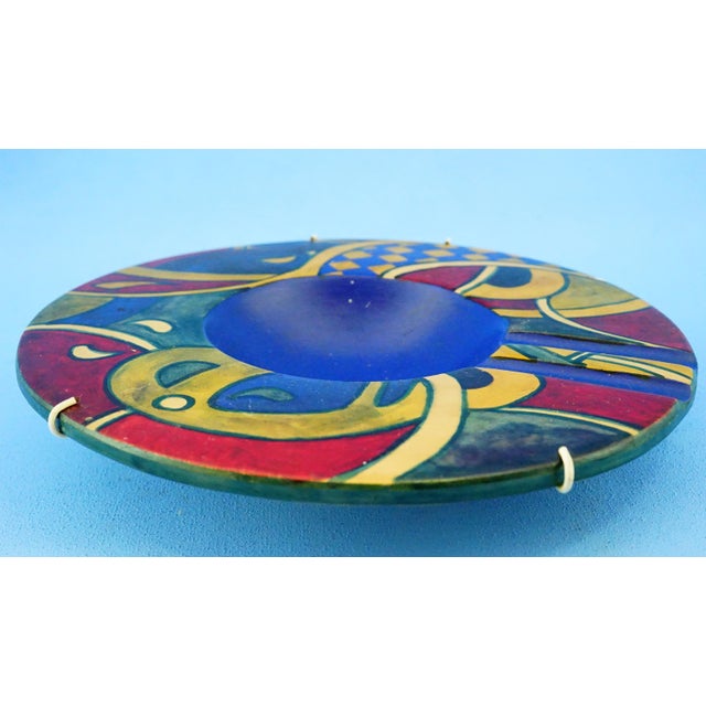 Ceramic Large Vintage Terracotta Ashtray with Abstract Decoration, 1930s For Sale - Image 7 of 18