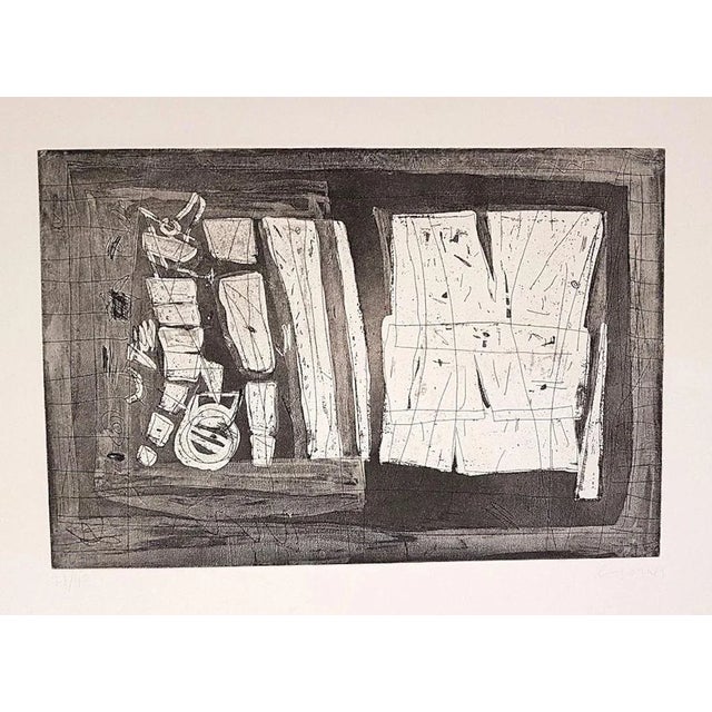 Abstract Composition - Original Etching by Antonio Corpora - 1969 1969 For Sale - Image 3 of 3