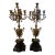French Ormulo 6 Arm Candelabra Pair in Gold Brass With Marble Bases For Sale
