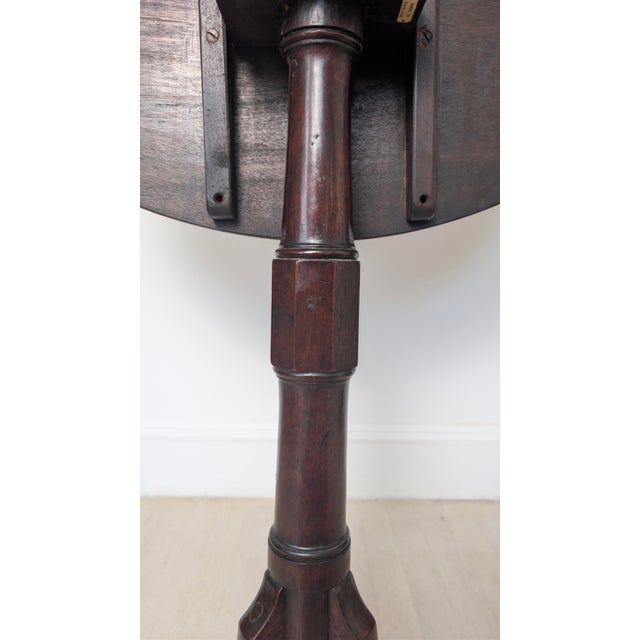 19th C. English Mahogany Tilt-Top Table With Tripod Pedestal Base For Sale - Image 10 of 15