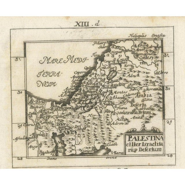 Holy Land Map of Palestine with German Biblical Text, 1650s For Sale - Image 6 of 9