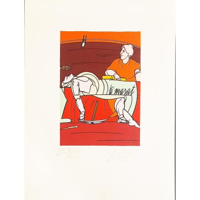 Valerio Adami, Marat, 2010, Lithograph For Sale - Image 4 of 4