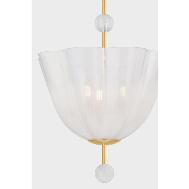 Hudson Valley Lighting Hudson Valley Lighting Cambria Heights 17 in. 3 Light Lantern in Aged Brass Finish For Sale - Image 4 of 10