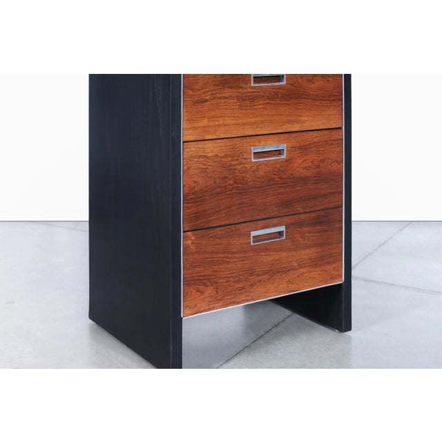 Brick Red Mid-Century Modern Rosewood Tall Dresser by Robert Baron for Glenn of California For Sale - Image 8 of 11