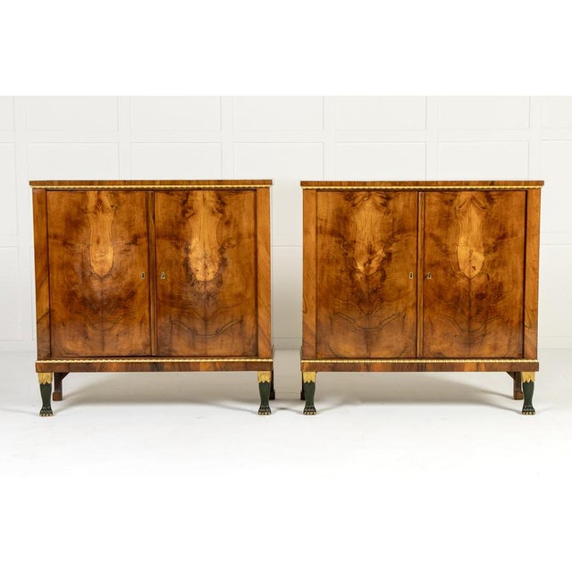 Small 19th Century Italian Walnut Cabinets, Set of 2 For Sale - Image 10 of 10
