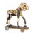 Circa 1900 American Folk Art Painted Wood & Papier-Mâché Pull Toy Horse For Sale