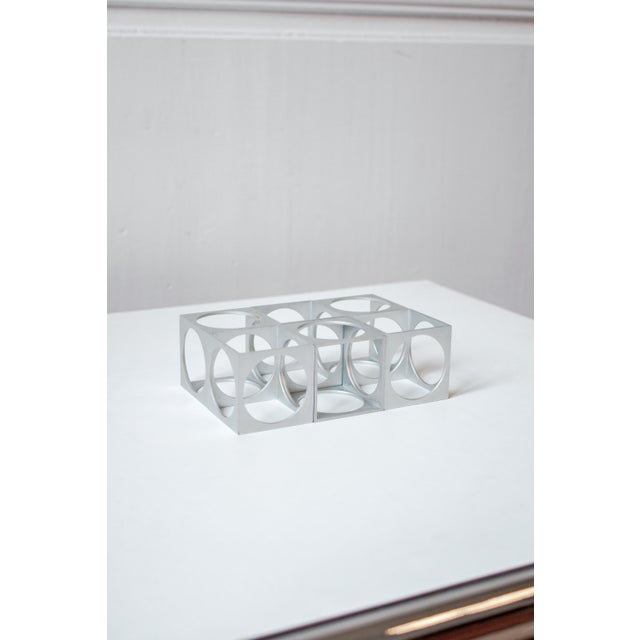 Vintage Aluminum Napkin Rings or Egg Cups attributed to Pierre Vandel for Pierre Cardin, 1970s, Set of 6 For Sale - Image 9 of 10