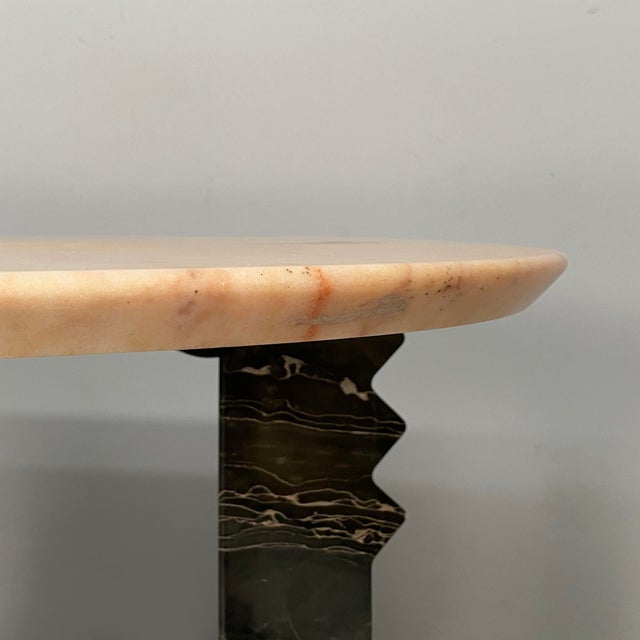 Italian Modern Wall Console or Desk in Black Marquina and Pink Portogallo Marble, 1980s For Sale - Image 18 of 18