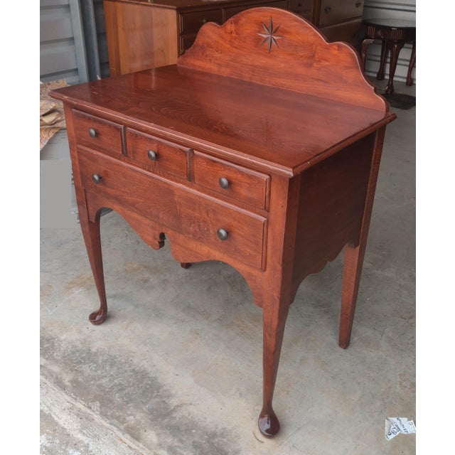 Pennsylvania House Vintage Pennsylvania House Solid Cherry Queen Anne Style 2 Drawer Chest of Drawers For Sale - Image 4 of 6