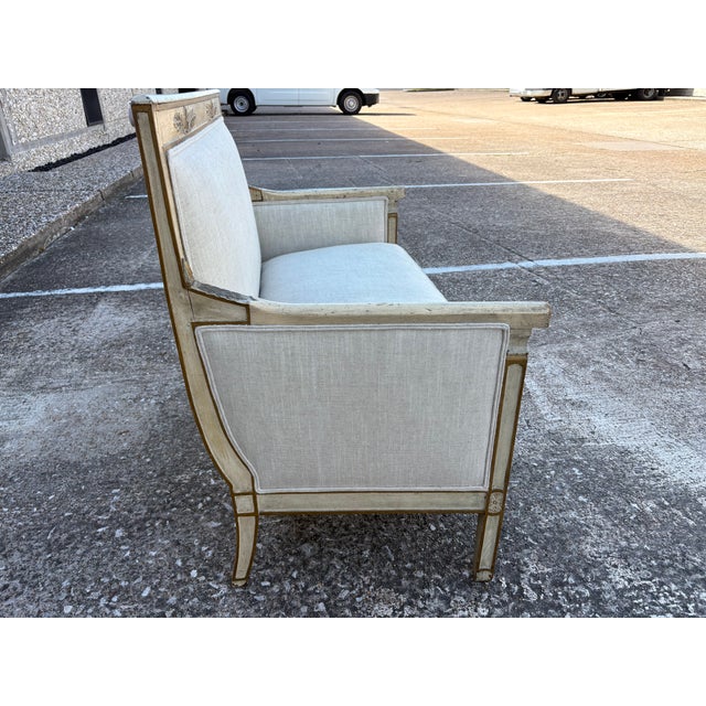Wood 19th Century French Louis XVI Style Loveseat For Sale - Image 7 of 11