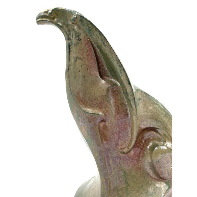 Brown A. Chini, Créature Fantastique, 1930s, Italian Craquelé Ceramic Sculpture For Sale - Image 8 of 18