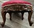 Vintage Mid 20th Century Louis XV Oval Shaped Wood and Red Velvet Upholstered Footstool For Sale - Image 11 of 11